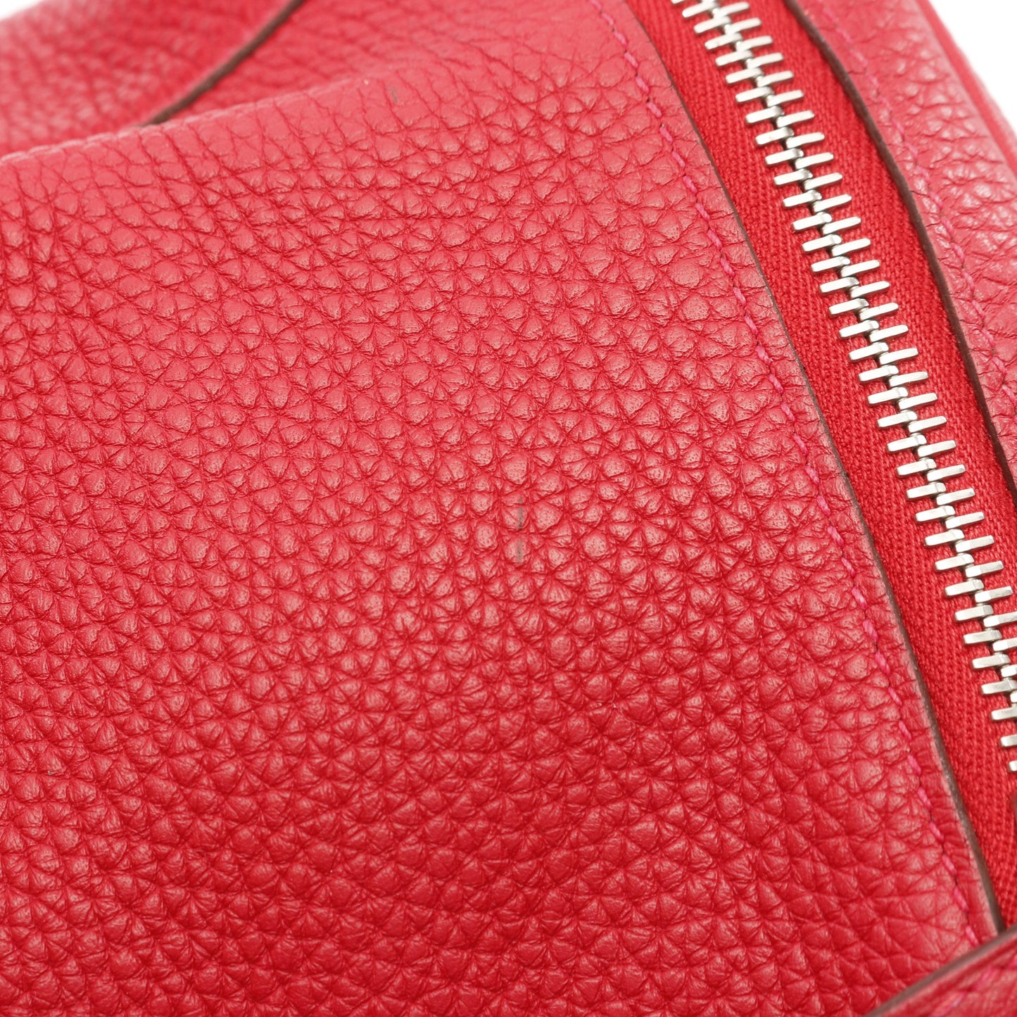 リンディ30 ショルダーバッグ トリヨンクレマンス レッド シルバー金具 A刻印 エルメス バッグ HERMES