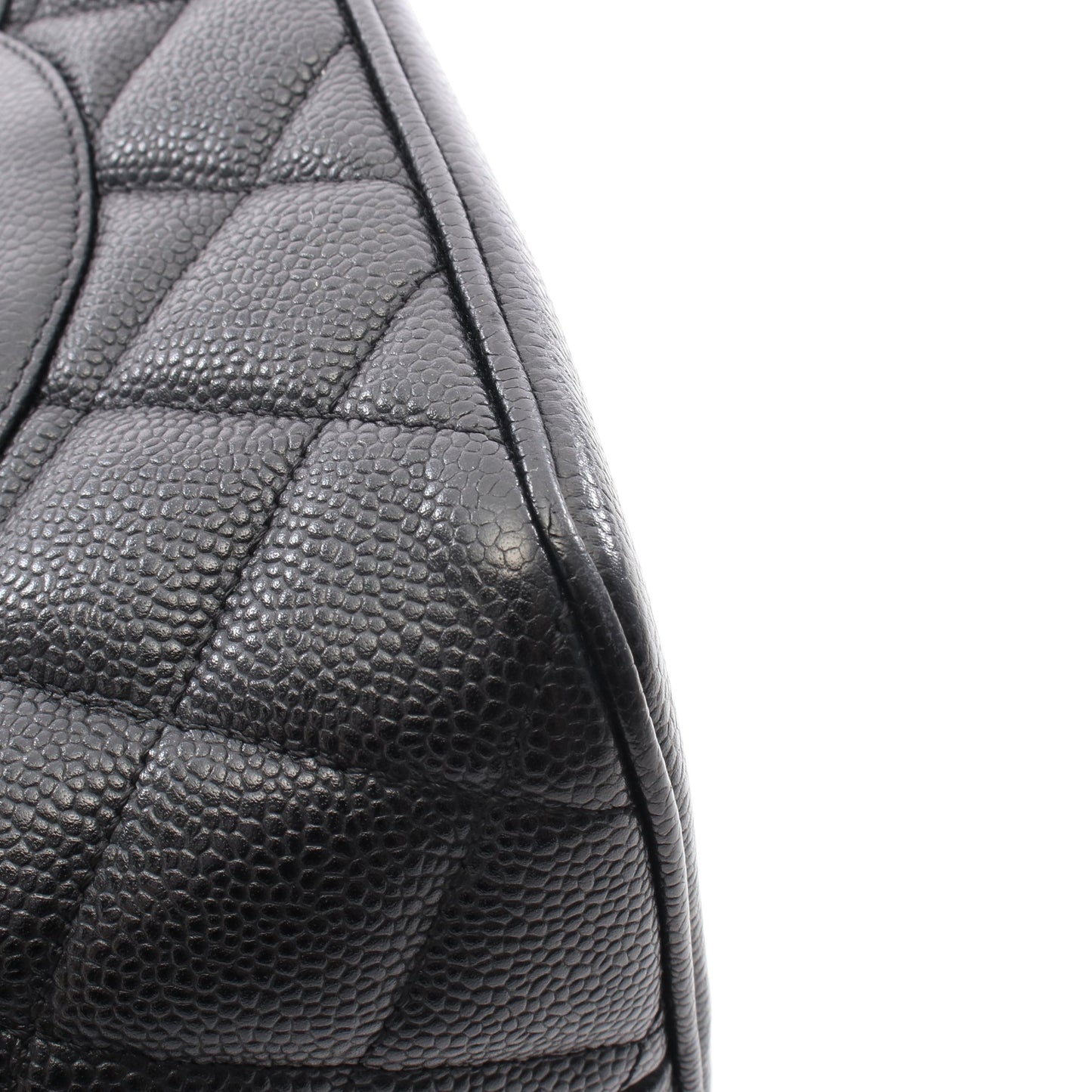 復刻トート ハンドバッグ トートバッグ キャビアスキン ブラック マットシルバー金具 シャネル バッグ CHANEL