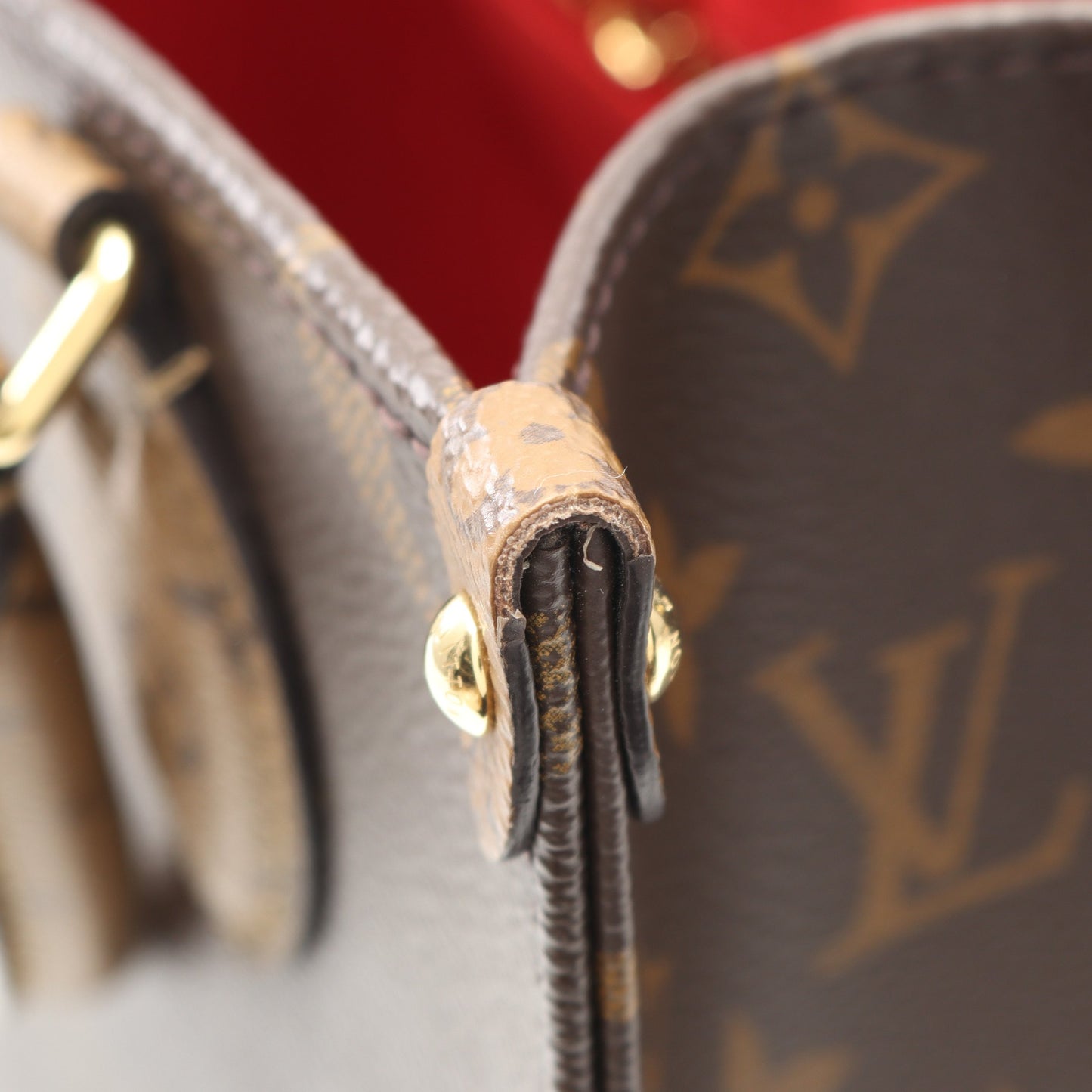 オンザゴーPM モノグラムリバース ハンドバッグ PVC ブラウン ベージュ 2WAY ルイヴィトン バッグ LOUIS VUITTON