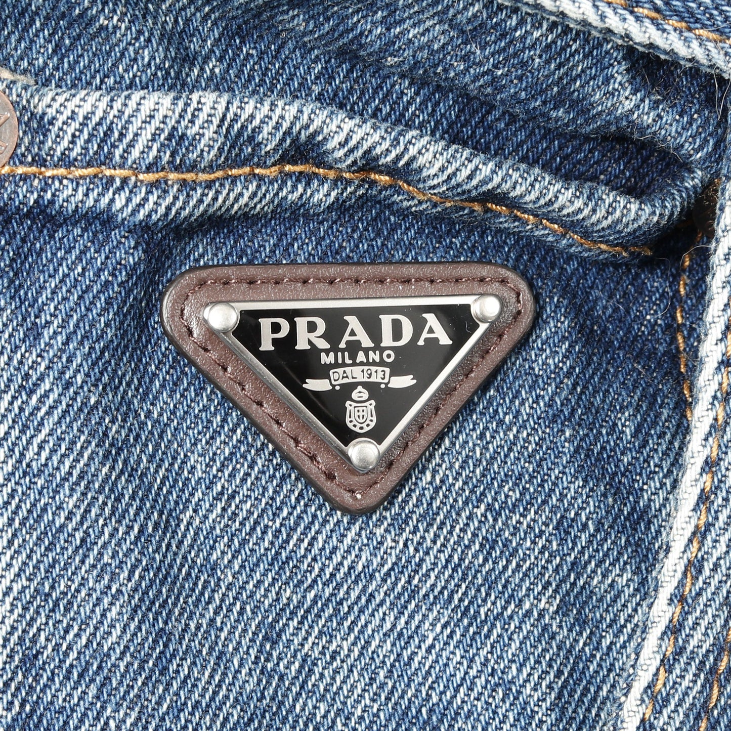 デニム ジャンプスーツ オールインワン コットン ブルー プラダ ワンピース PRADA