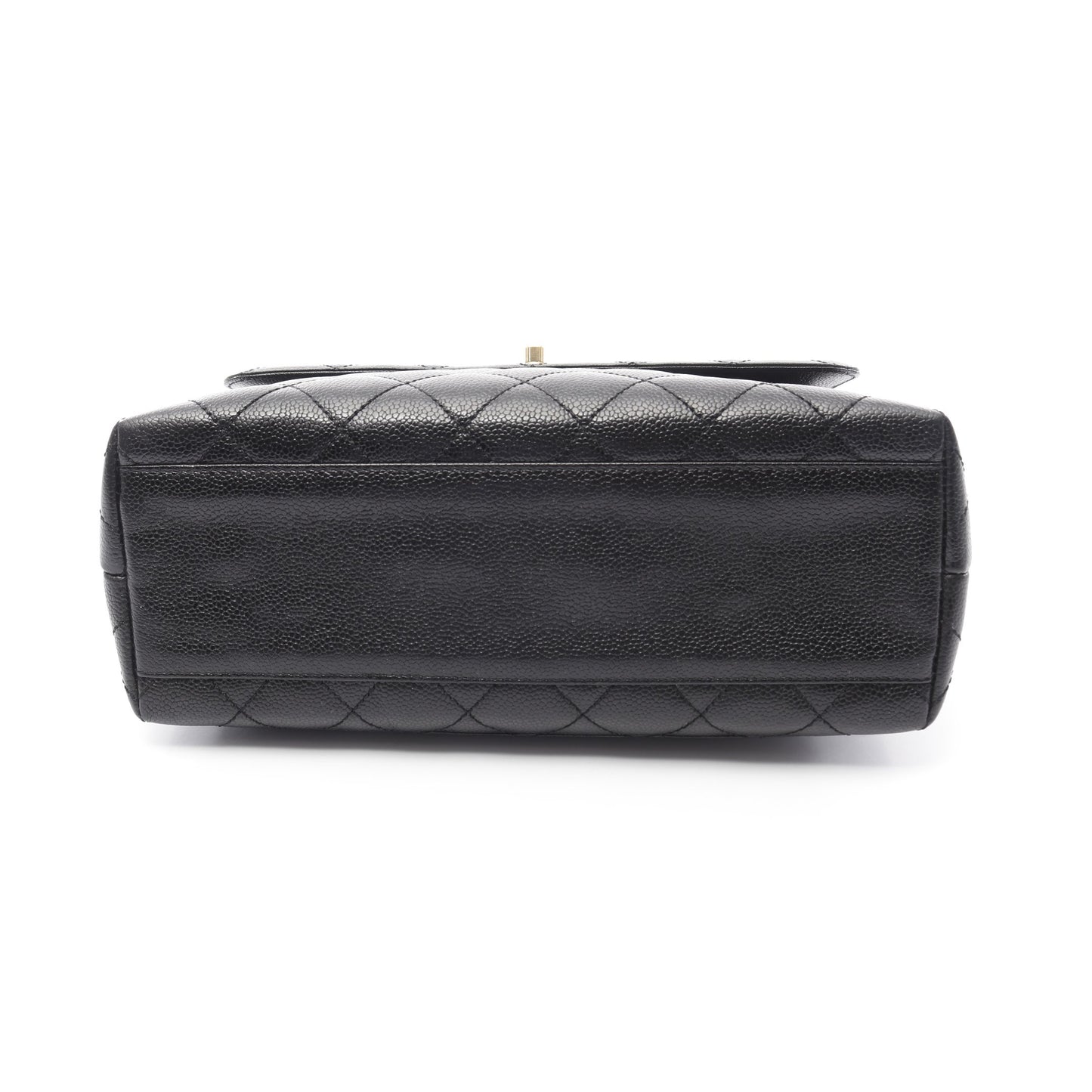 マトラッセ ハンドバッグ キャビアスキン ブラック ゴールド金具 シャネル バッグ CHANEL