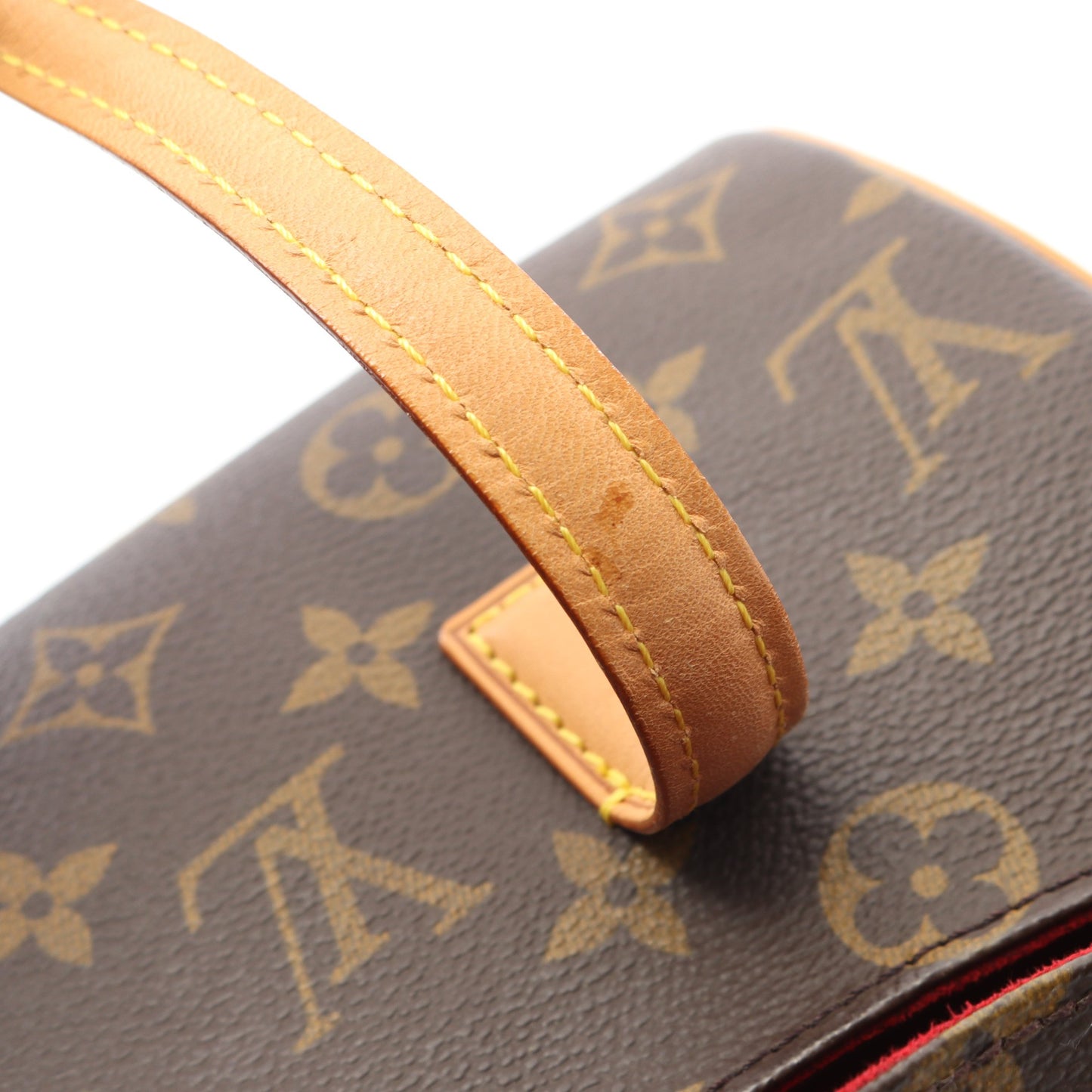 ソナチネ モノグラム ハンドバッグ PVC レザー ブラウン ルイヴィトン バッグ LOUIS VUITTON