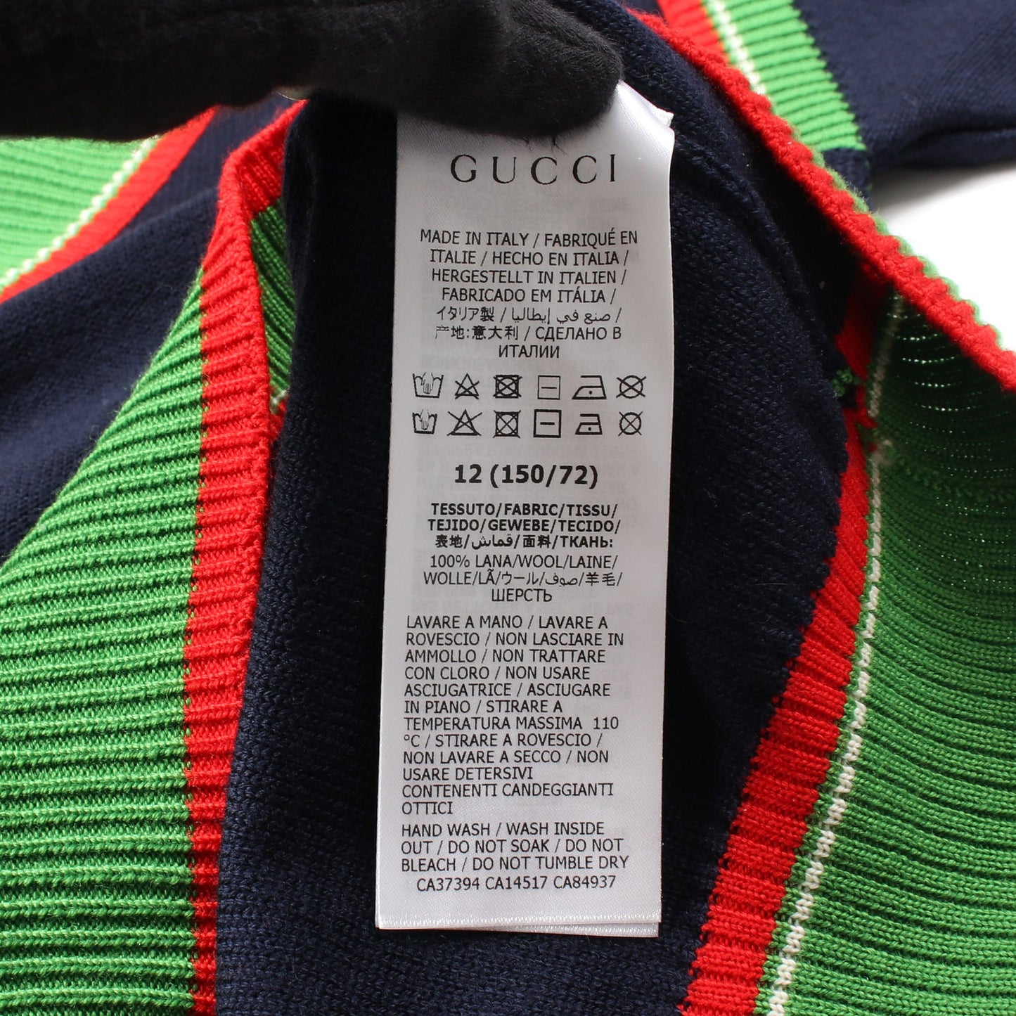 シェリーライン ニット Vネック ウール ネイビー グリーン レッド キッズ グッチ トップス GUCCI
