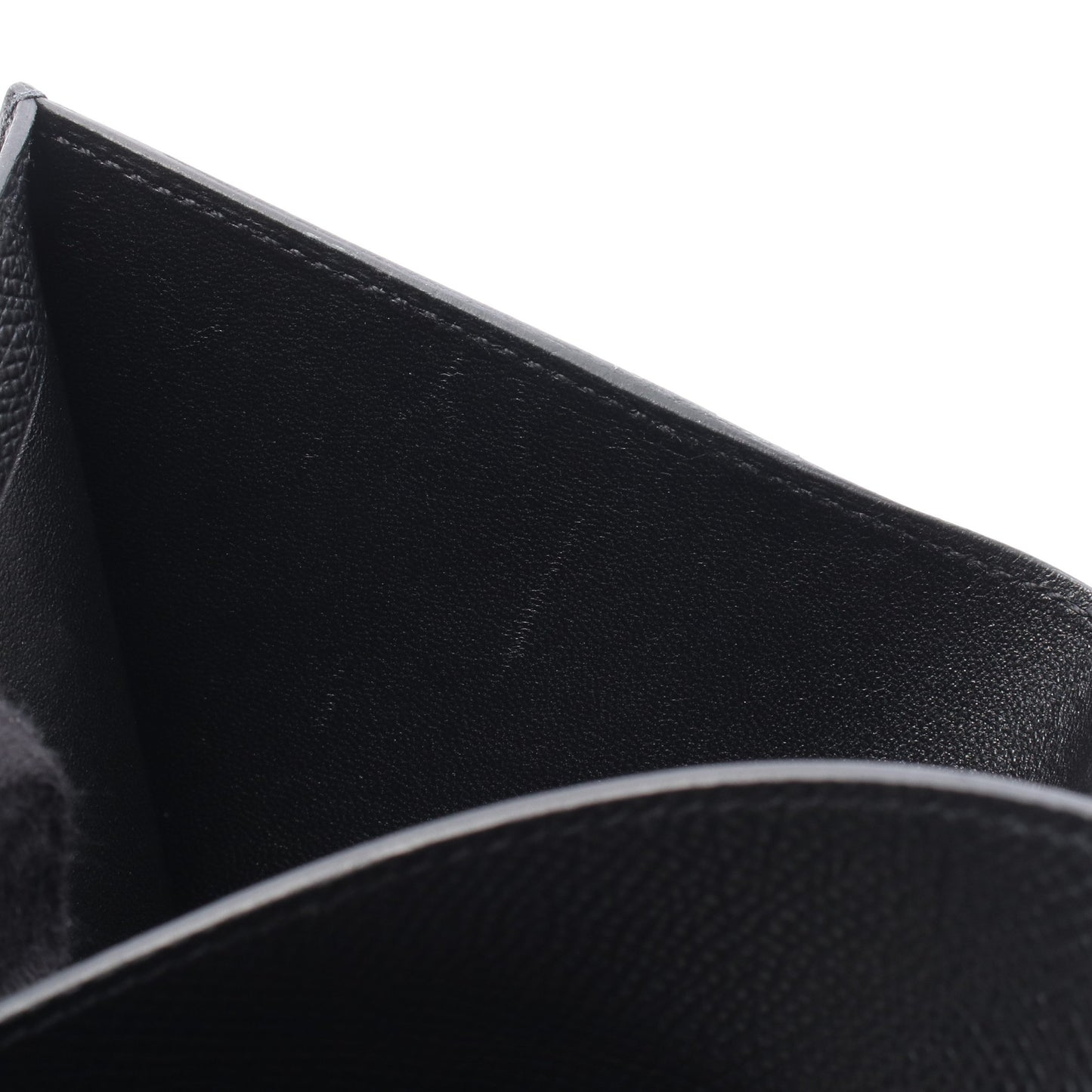 ベアンコンパクト 二つ折り財布 ヴォーエプソン ブラック ゴールド金具 W刻印 エルメス 財布・小物 HERMES