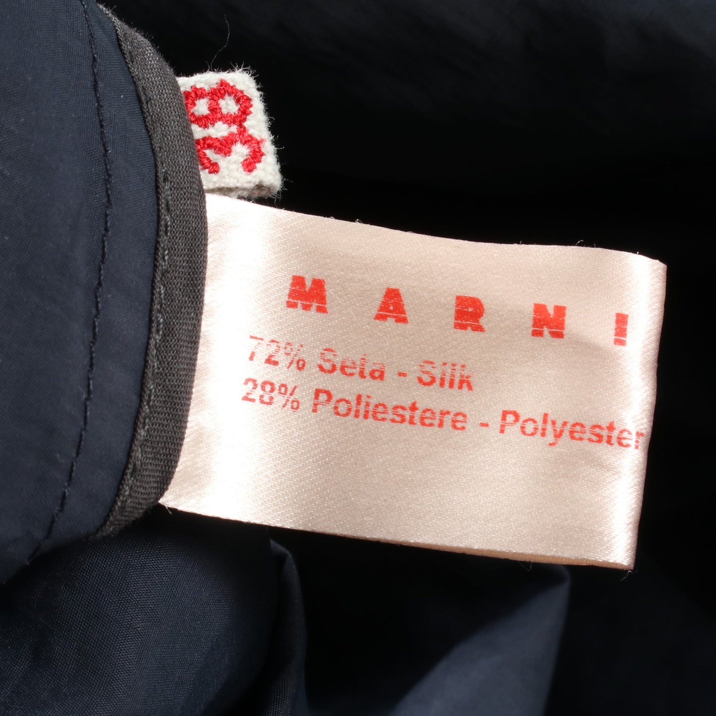 シャツワンピース シルク ネイビー マルニ ワンピース MARNI