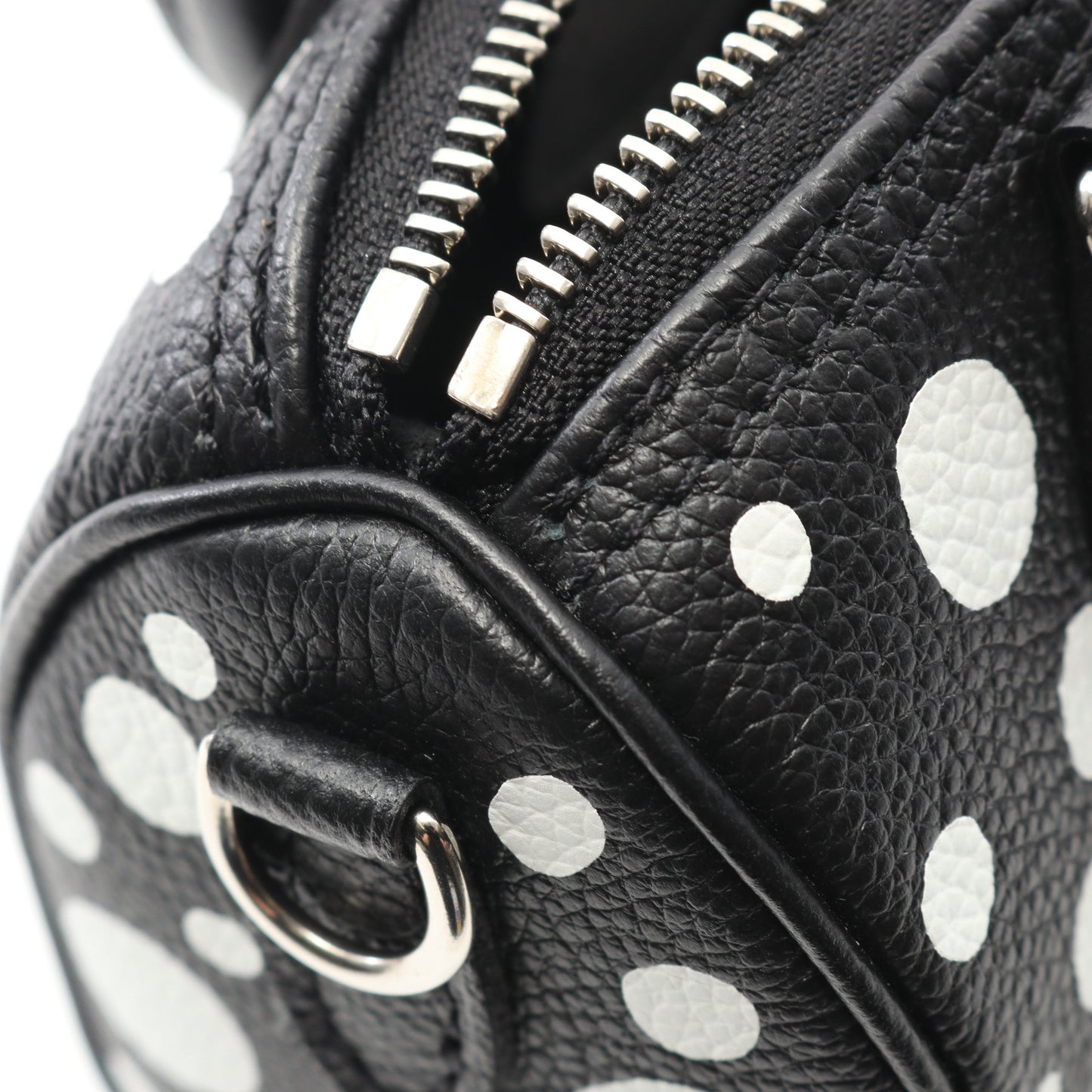LOUIS VUITTON × yayoi kusama ナノスピーディ インフィニティドット ショルダーバッグ PVC レザー ブラック ホワイト 2WAY ルイヴィトン バッグ LOUIS VUITTON
