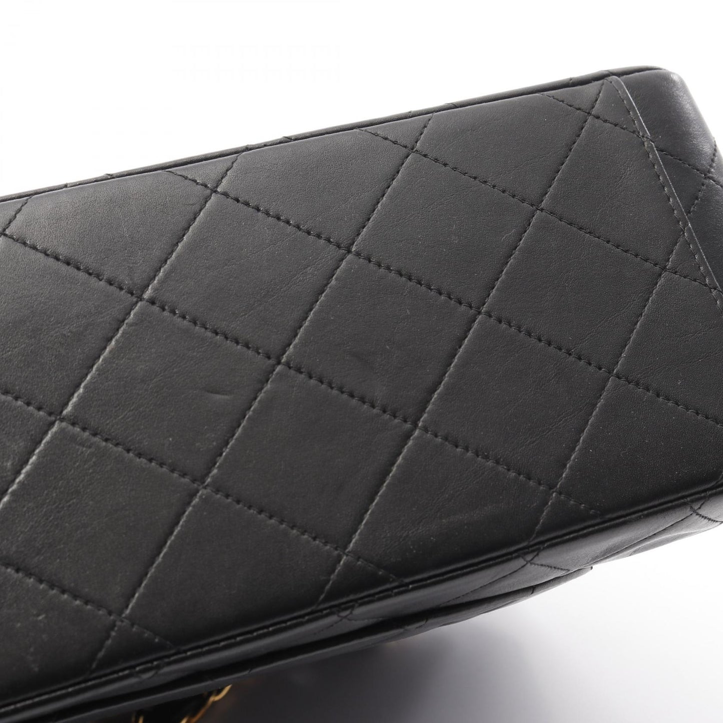 デカマトラッセ34 Wチェーンショルダーバッグ ラムスキン ブラック ゴールド金具 シャネル バッグ CHANEL