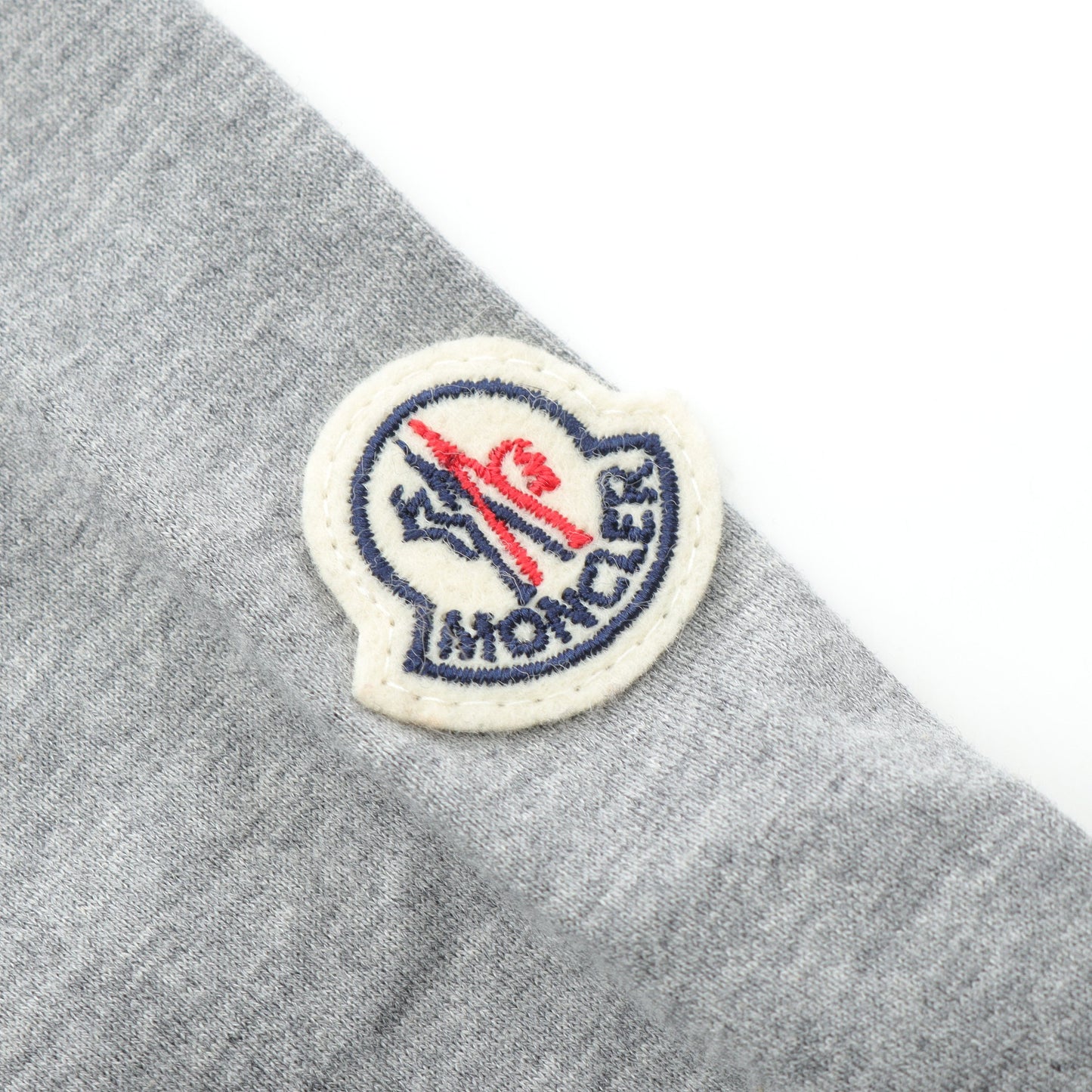 Tシャツ コットン ライトグレー マルチカラー トリコロール モンクレール トップス MONCLER