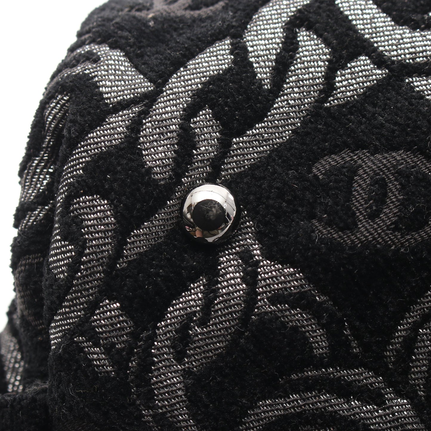 ココマーク チェーンハンドバッグ ベロア ブラック シルバー金具 シャネル バッグ CHANEL