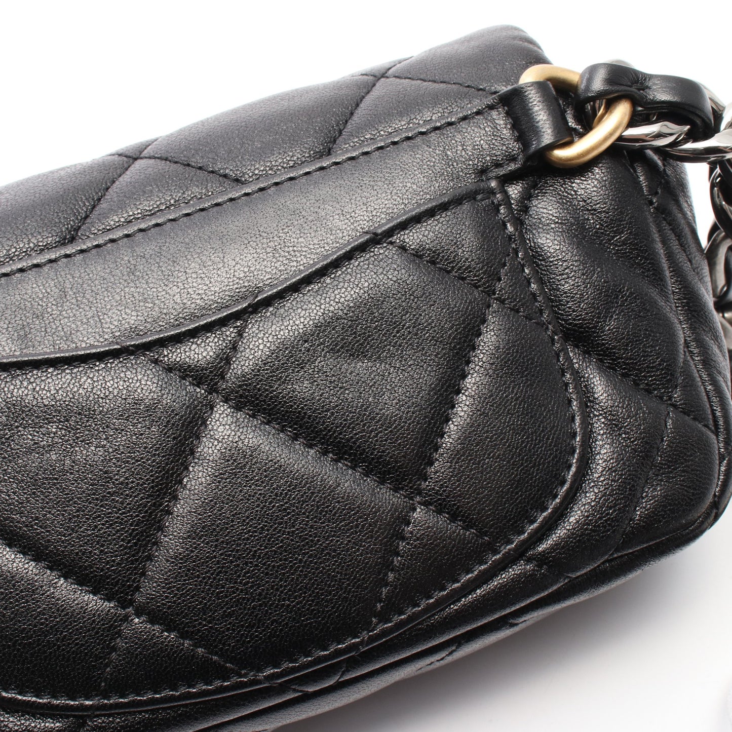 CHANEL19 ウエストバッグ レザー ブラック コンビ金具 シャネル バッグ CHANEL