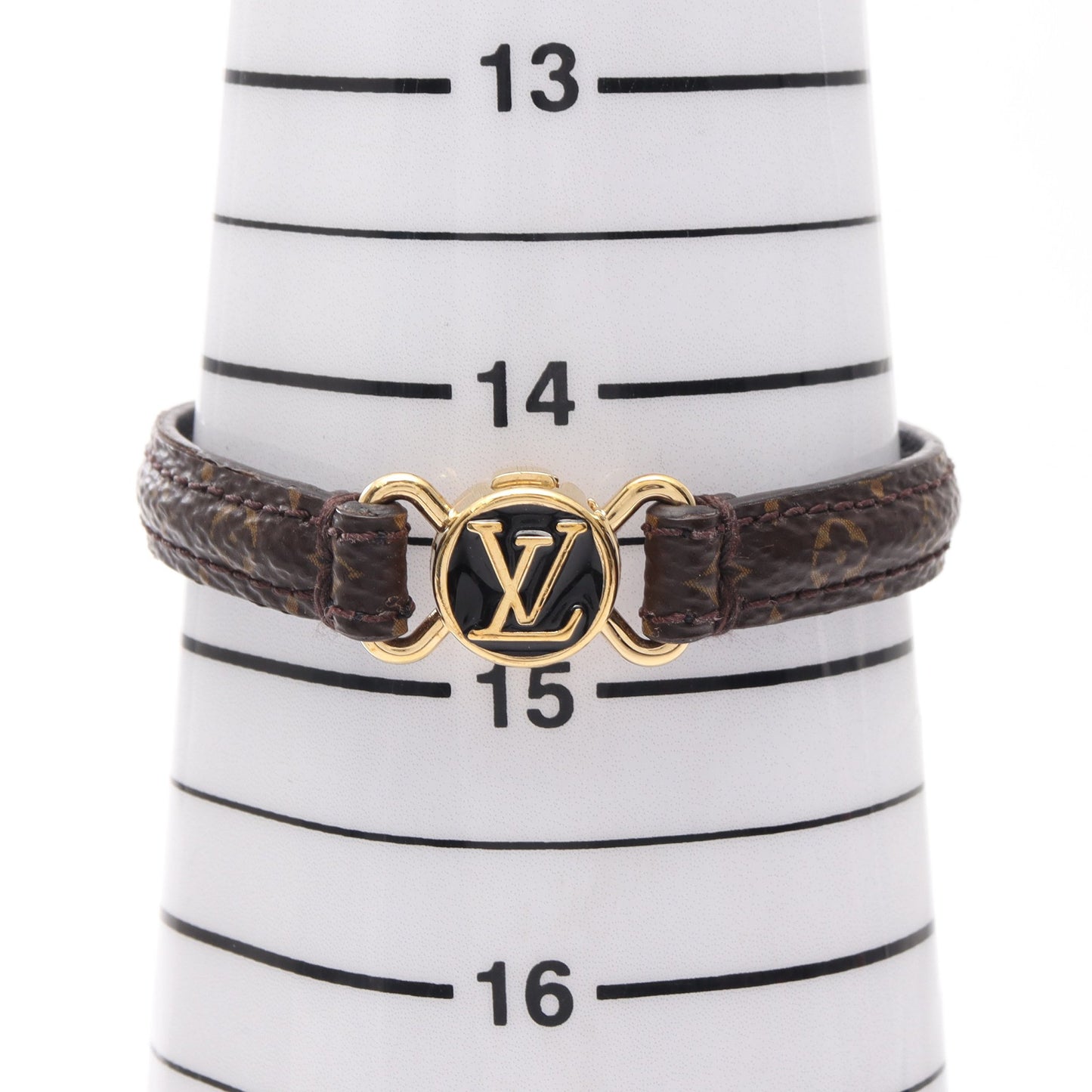 LVクリックイット モノグラム ブレスレット PVC レザー GP ブラウン ブラック ルイヴィトン アクセサリー LOUIS VUITTON