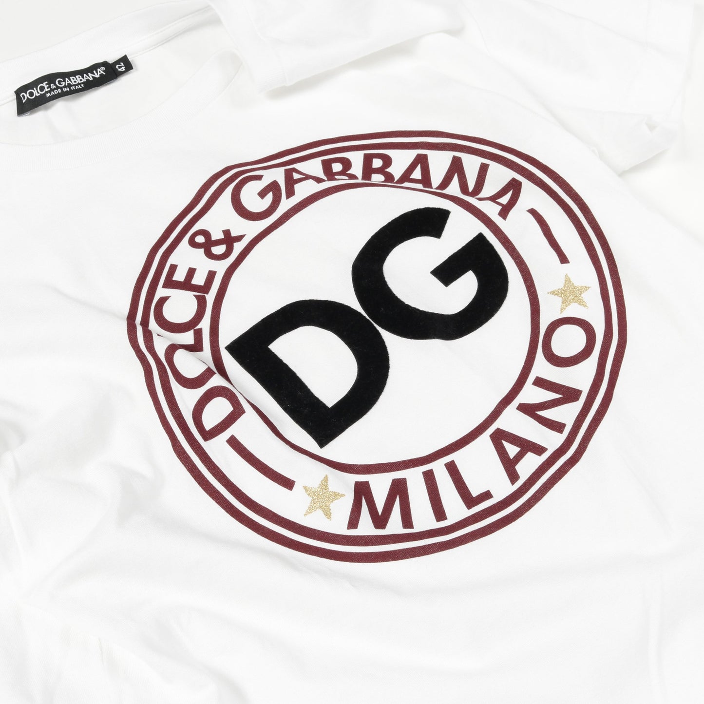 サークルロゴ Tシャツ コットン ホワイト ドルチェアンドガッバーナ トップス DOLCE&GABBANA