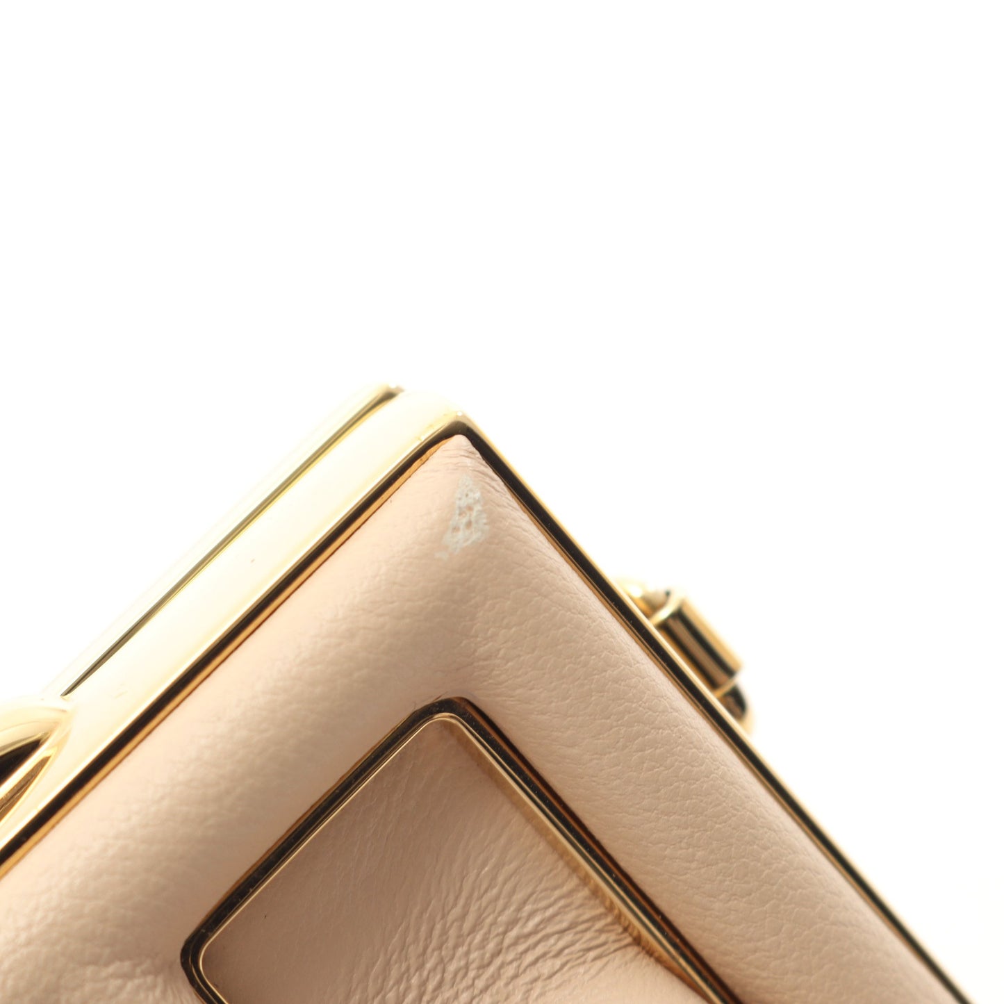 ナノ チェーンショルダーバッグ レザー ピンクベージュ フェンディ バッグ FENDI
