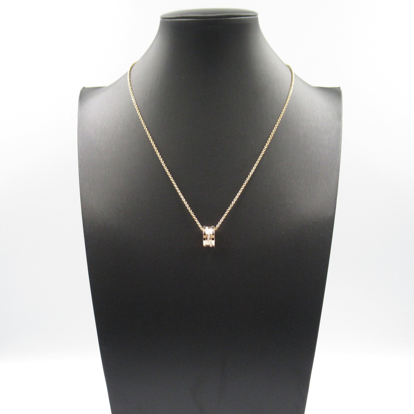B-zero1 ネックレス パヴェダイヤ ネックレス K18PG(ピンクゴールド) ダイヤモンド クリア ブルガリ アクセサリー BVLGARI
