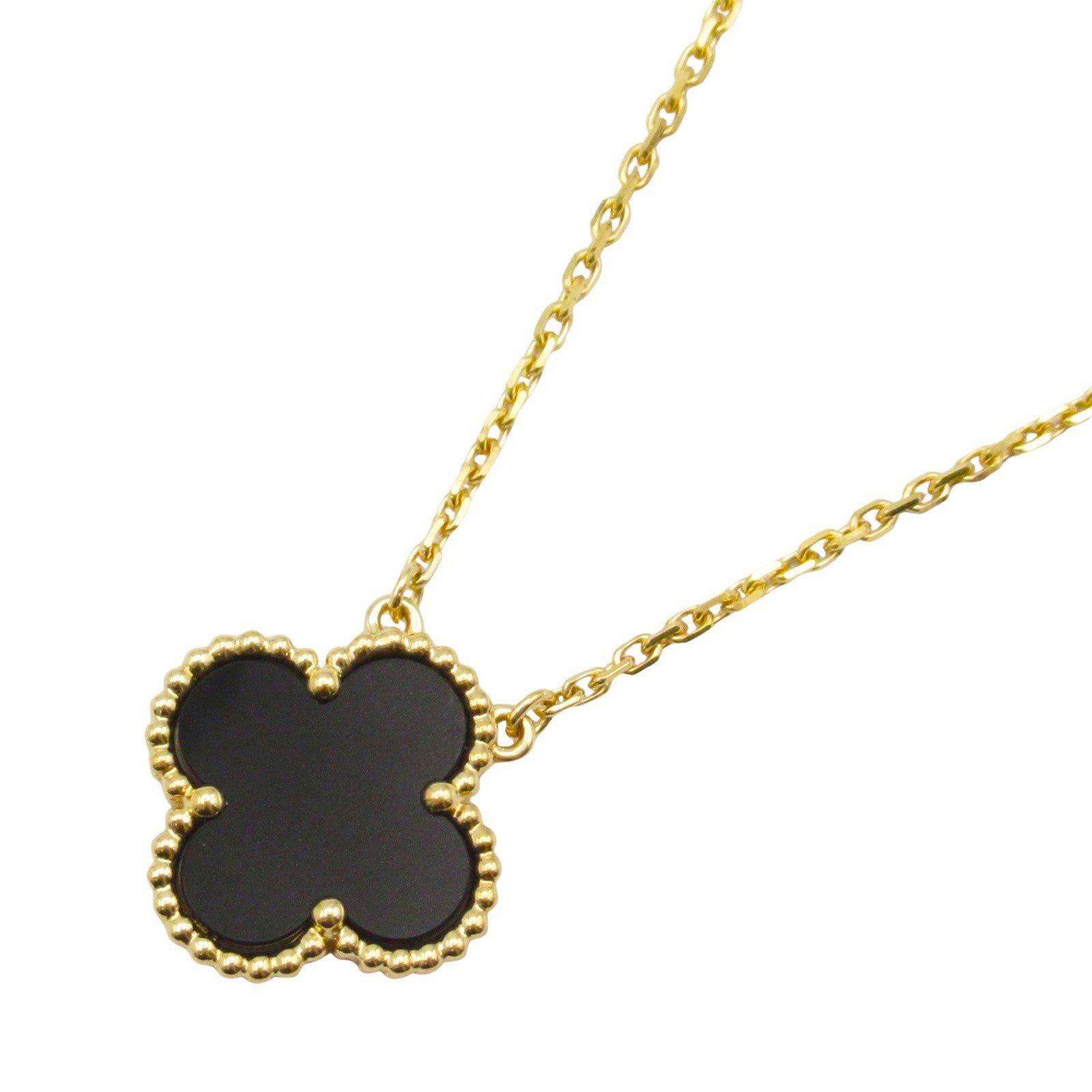 ヴィンテージアルハンブラ ネックレス オニキス ネックレス K18