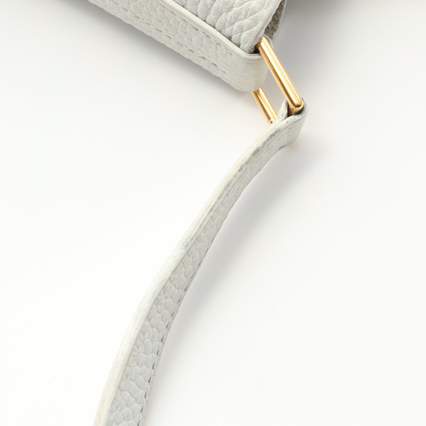 ピコタンロックPM ハンドバッグ トリヨンクレマンス ホワイト ゴールド金具 D刻印 エルメス バッグ HERMES