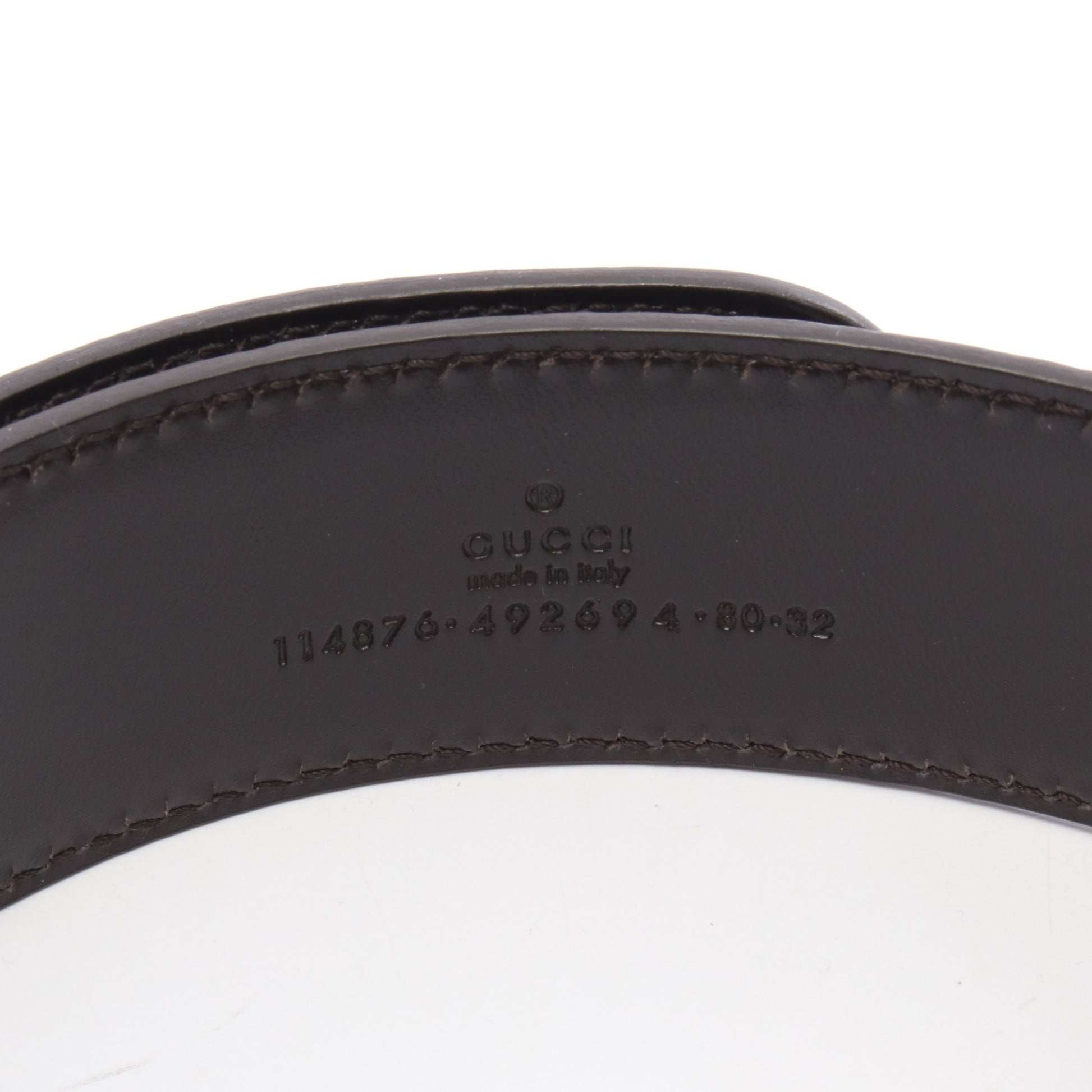 インターロッキングG グッチシマ ベルト レザー ダークブラウン グッチ 財布・小物 GUCCI