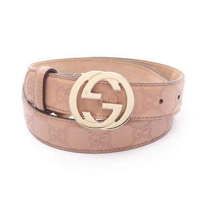 インターロッキングG グッチシマ ベルト レザー ピンクベージュ グッチ 財布・小物 GUCCI