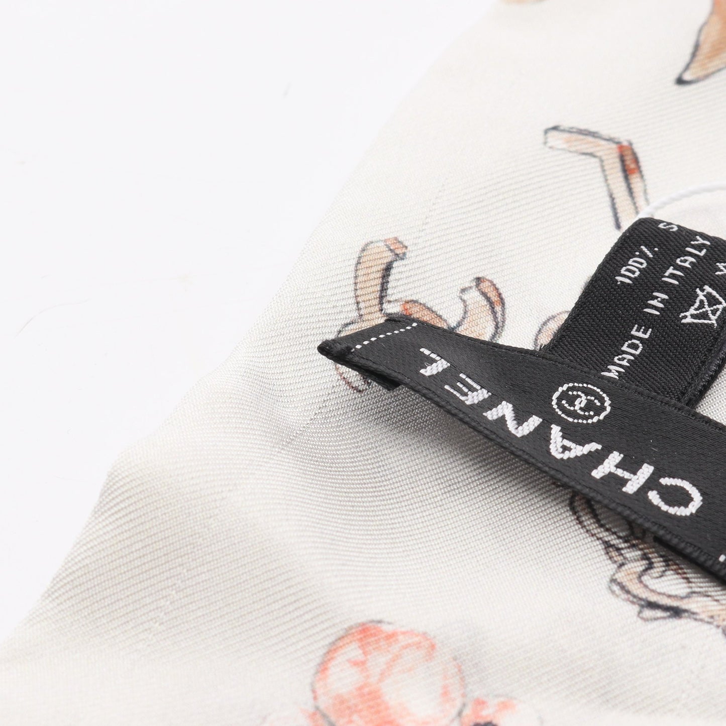 リボン スカーフ シルク ライトグレー マルチカラー シャネル 財布・小物 CHANEL