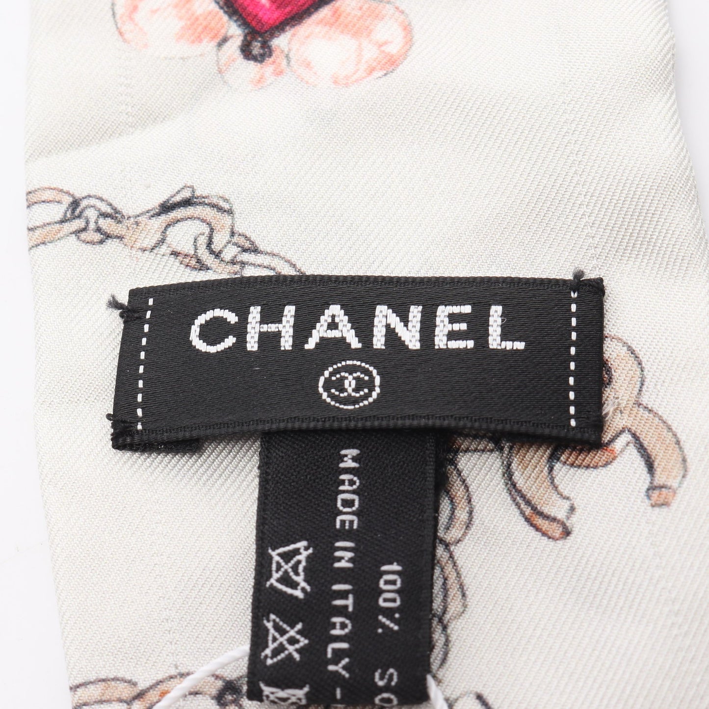 リボン スカーフ シルク ライトグレー マルチカラー シャネル 財布・小物 CHANEL