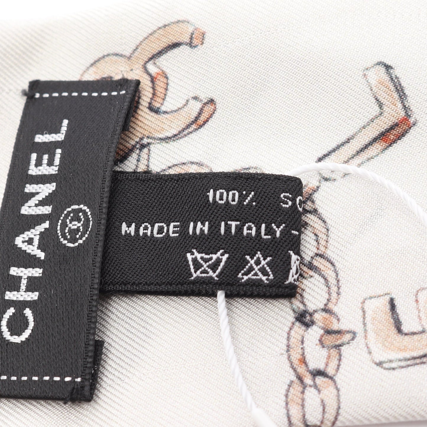 リボン スカーフ シルク ライトグレー マルチカラー シャネル 財布・小物 CHANEL