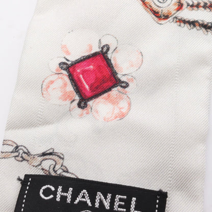 リボン スカーフ シルク ライトグレー マルチカラー シャネル 財布・小物 CHANEL