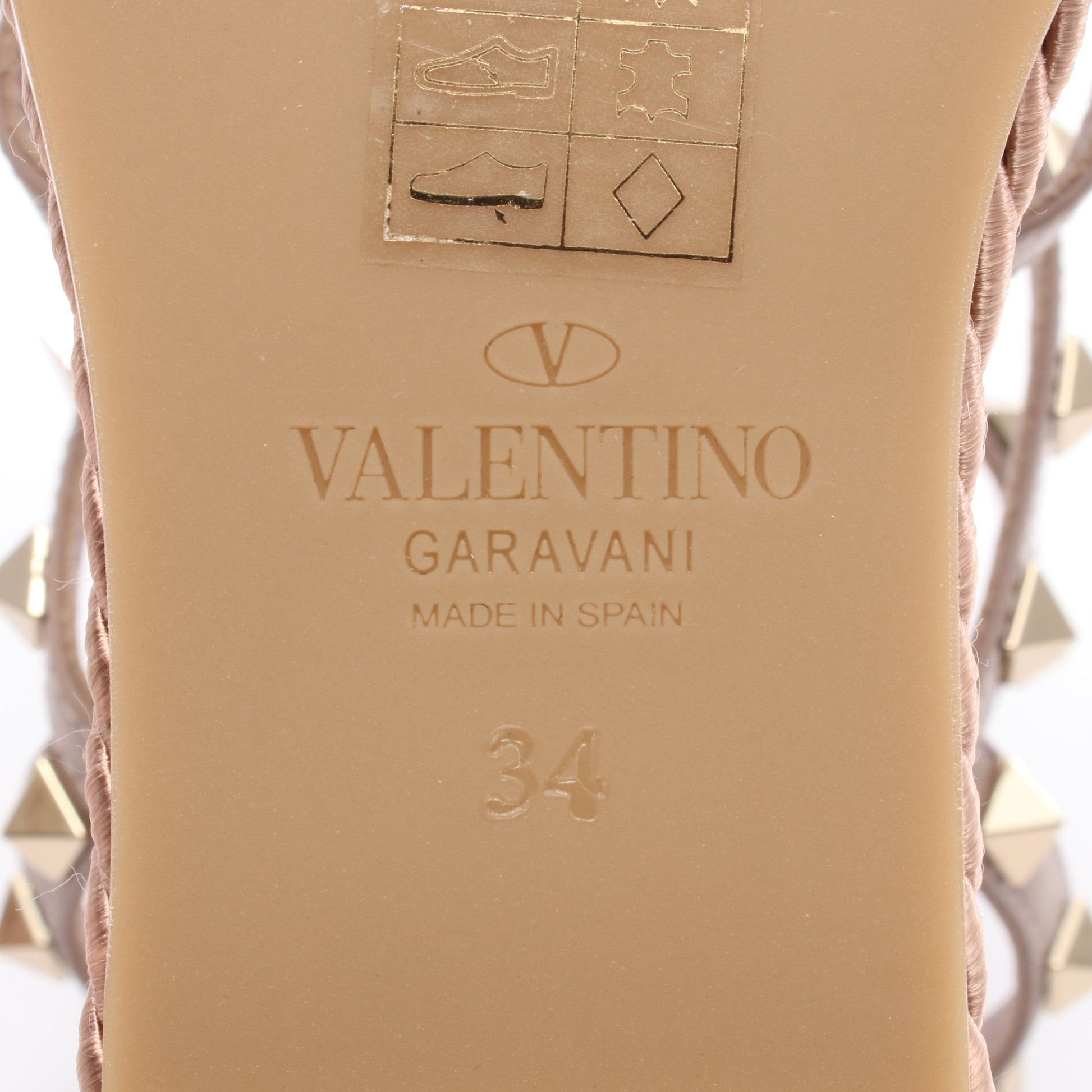 ロックスタッズ サンダル レザー ピンク ウェッジソール ヴァレンティノガラヴァーニ シューズ VALENTINO GARAVANI