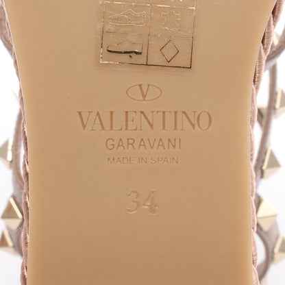 ロックスタッズ サンダル レザー ピンク ウェッジソール ヴァレンティノガラヴァーニ シューズ VALENTINO GARAVANI
