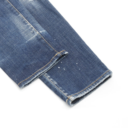 SKATER JEAN デニムパンツ コットン ブルー ダメージ加工 ディースクエアード ボトムス DSQUARED2
