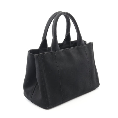 CANAPA カナパ ハンドバッグ トートバッグ キャンバス ブラック 2WAY プラダ バッグ PRADA