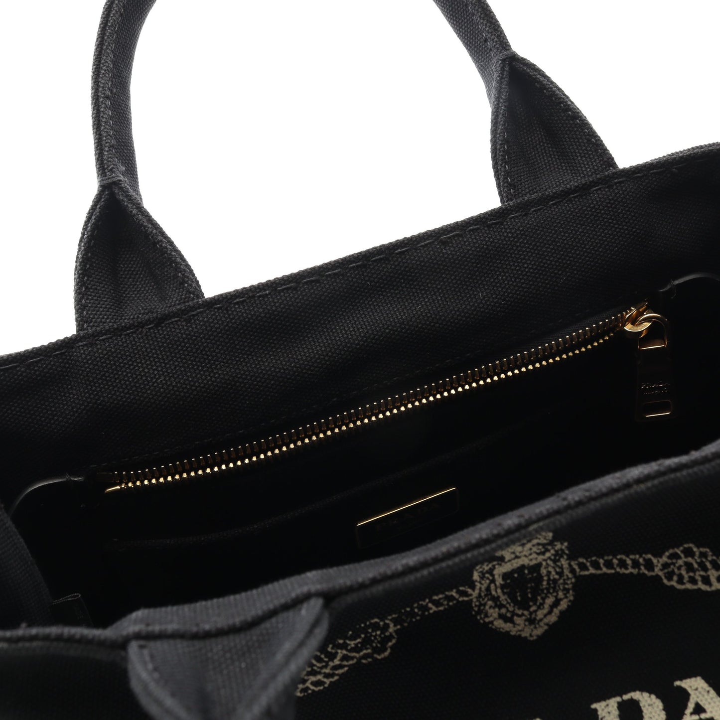 CANAPA カナパ ハンドバッグ トートバッグ キャンバス ブラック 2WAY プラダ バッグ PRADA