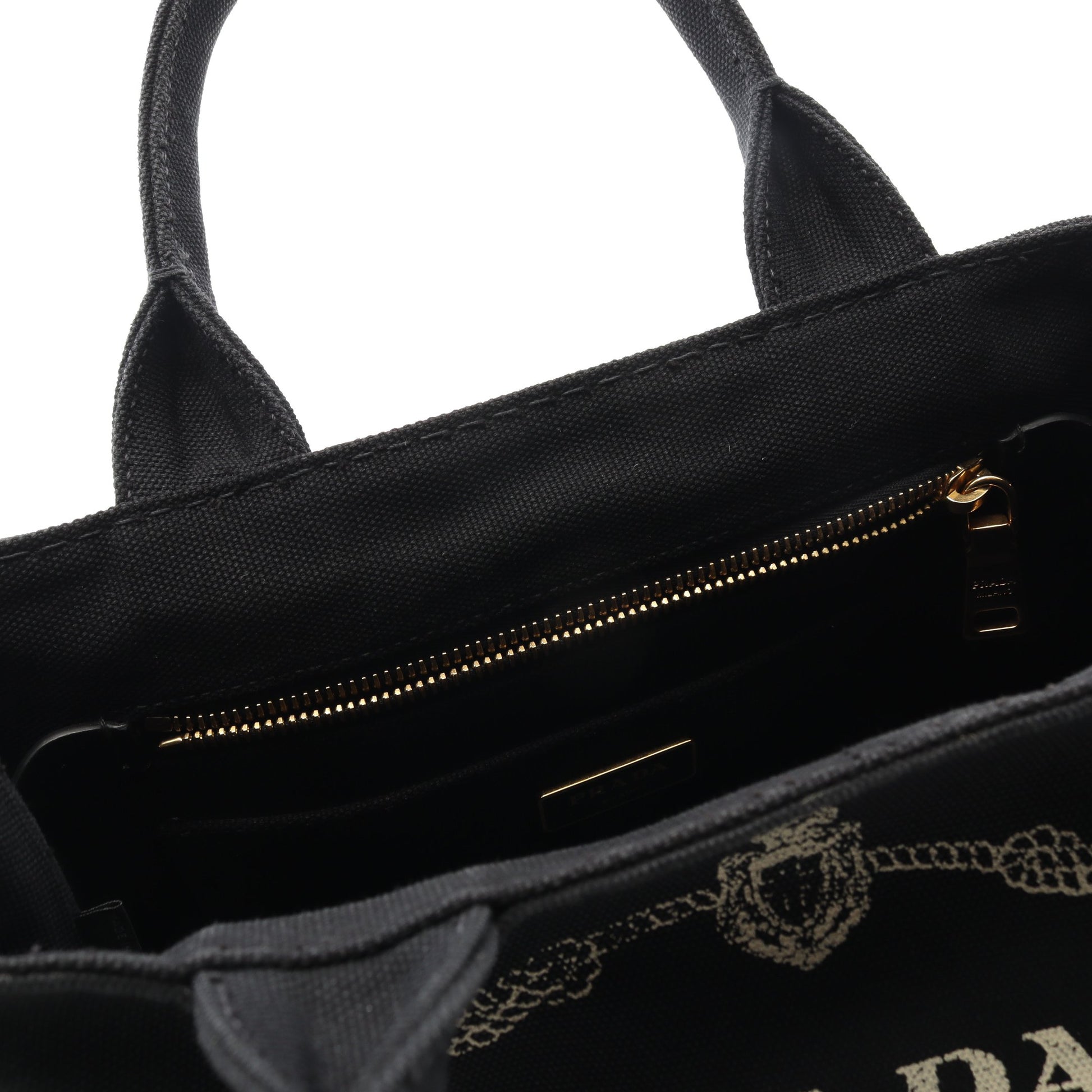 CANAPA カナパ ハンドバッグ トートバッグ キャンバス ブラック 2WAY プラダ バッグ PRADA