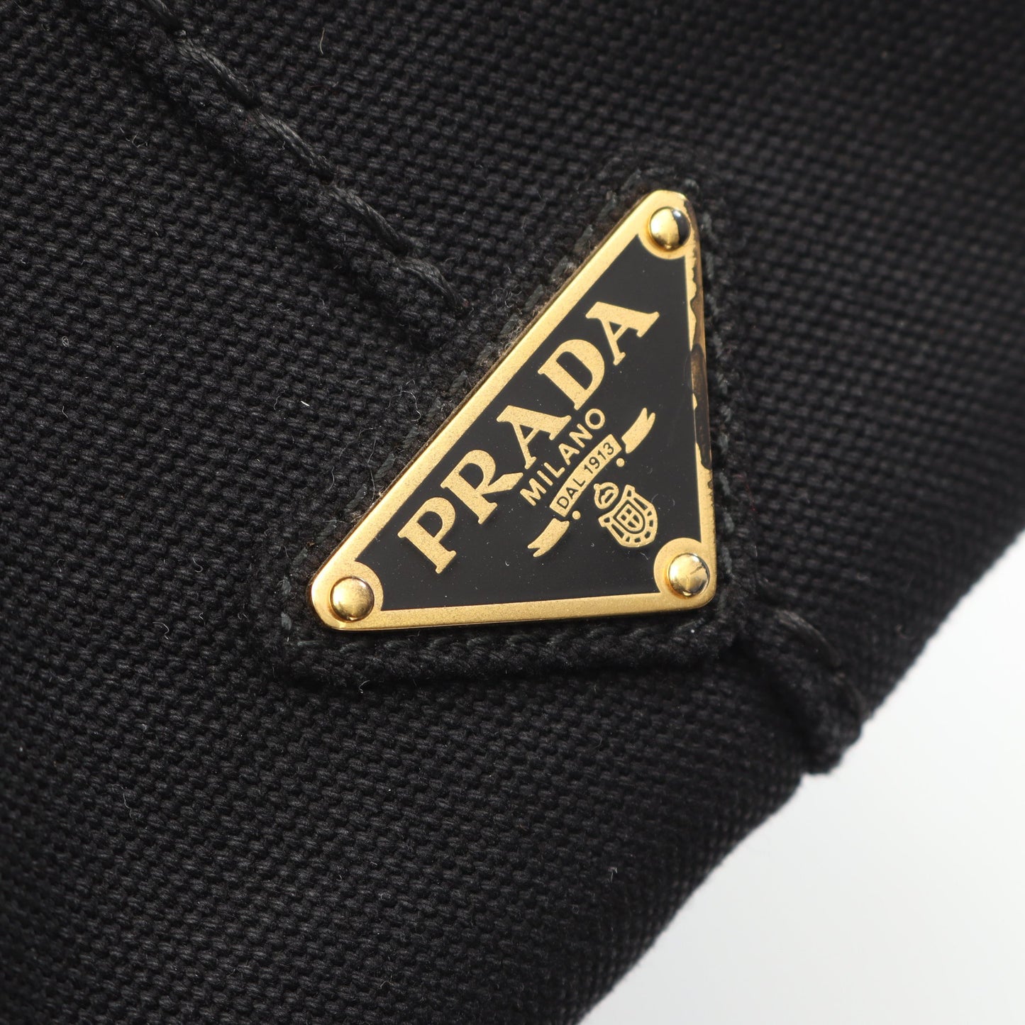CANAPA カナパ ハンドバッグ トートバッグ キャンバス ブラック 2WAY プラダ バッグ PRADA