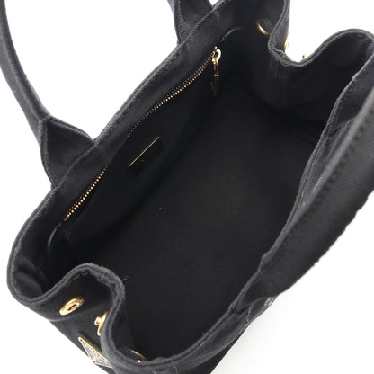 CANAPA カナパ ハンドバッグ トートバッグ キャンバス ブラック 2WAY プラダ バッグ PRADA