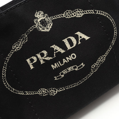 CANAPA カナパ ハンドバッグ トートバッグ キャンバス ブラック 2WAY プラダ バッグ PRADA