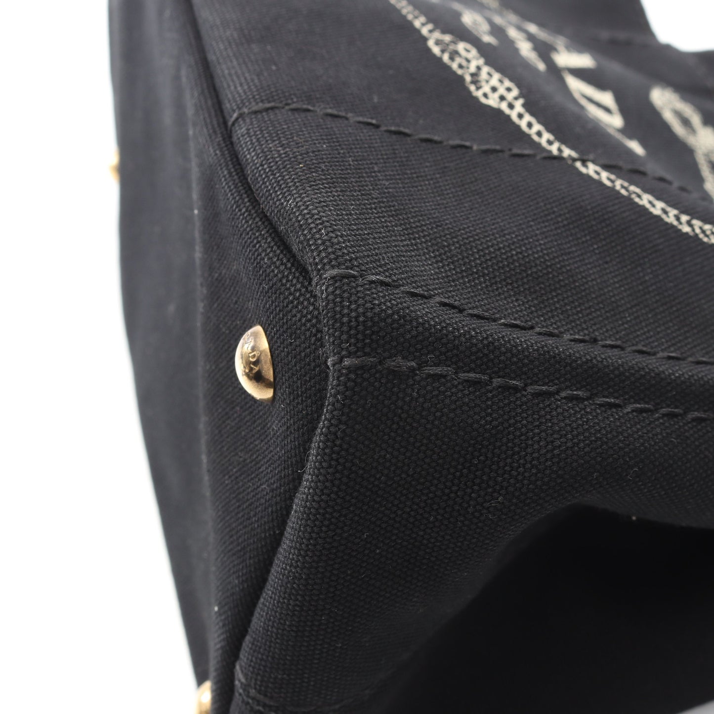 CANAPA カナパ ハンドバッグ トートバッグ キャンバス ブラック 2WAY プラダ バッグ PRADA