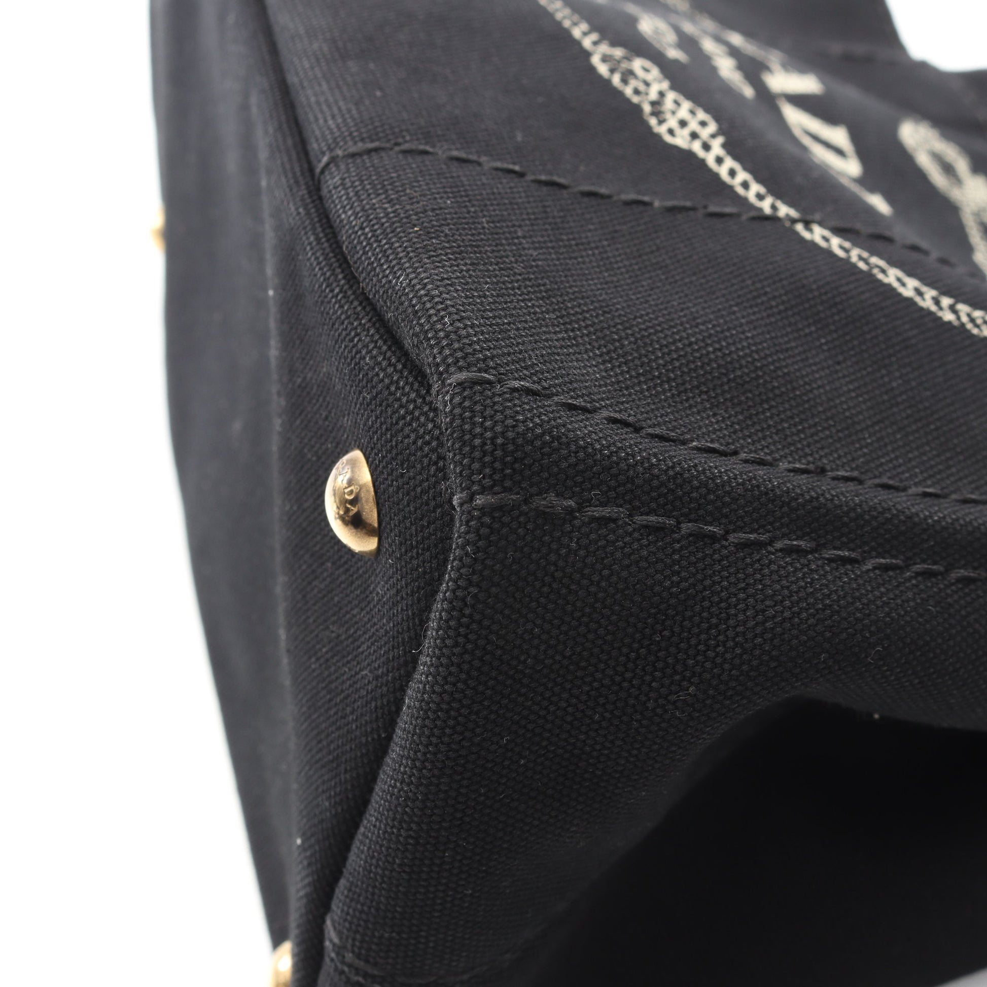 CANAPA カナパ ハンドバッグ トートバッグ キャンバス ブラック 2WAY プラダ バッグ PRADA