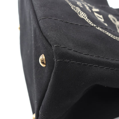 CANAPA カナパ ハンドバッグ トートバッグ キャンバス ブラック 2WAY プラダ バッグ PRADA