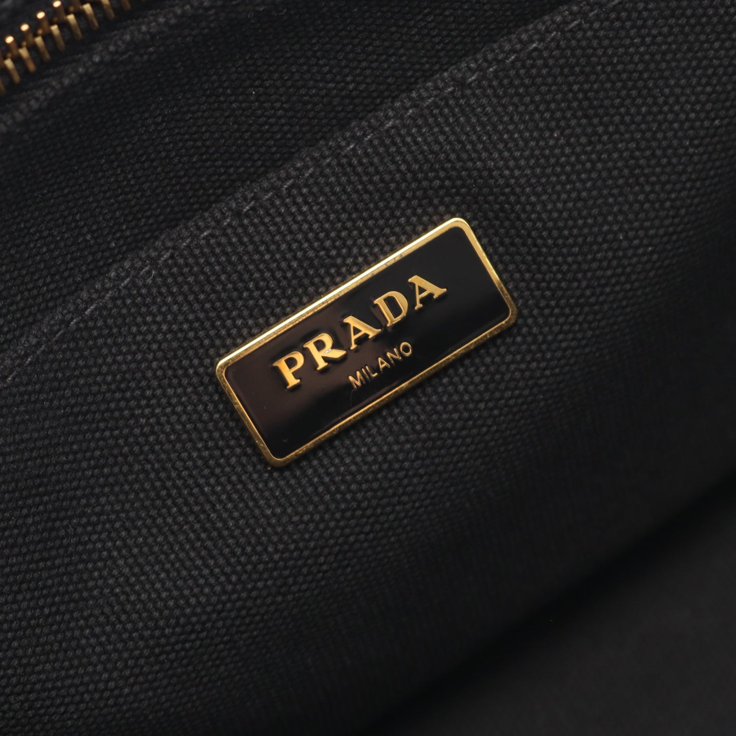 CANAPA カナパ ハンドバッグ トートバッグ キャンバス ブラック 2WAY プラダ バッグ PRADA