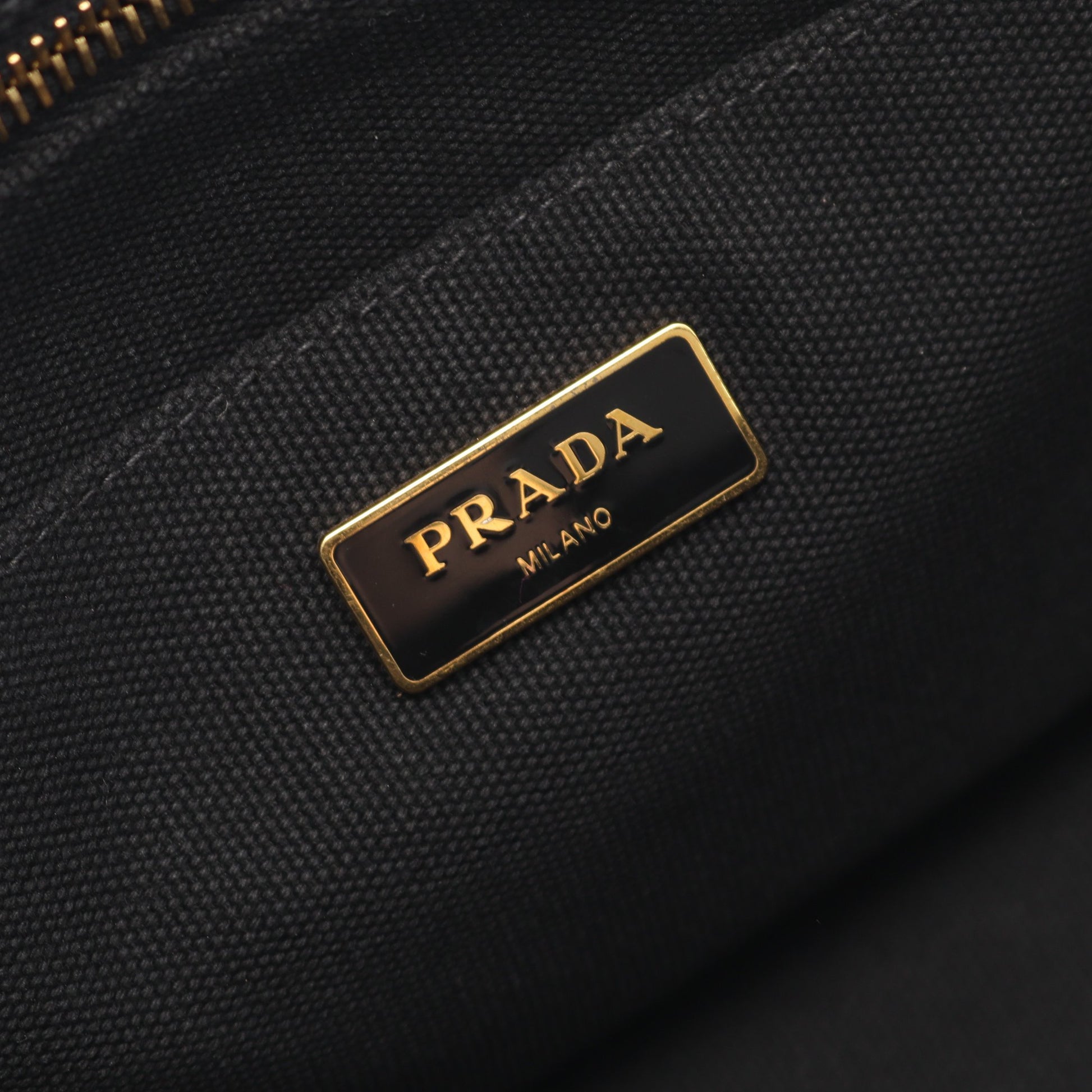 CANAPA カナパ ハンドバッグ トートバッグ キャンバス ブラック 2WAY プラダ バッグ PRADA