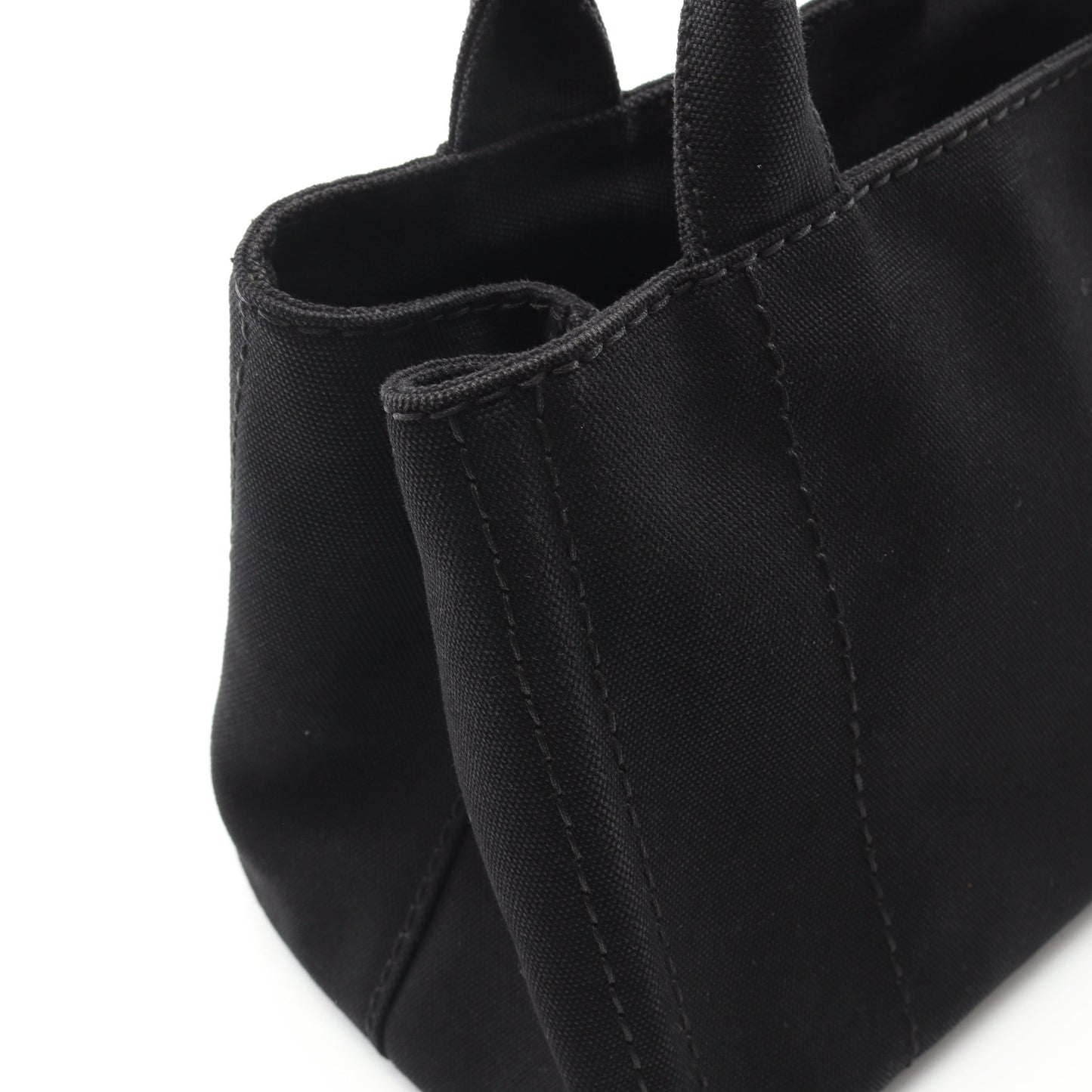 CANAPA カナパ ハンドバッグ トートバッグ キャンバス ブラック 2WAY プラダ バッグ PRADA