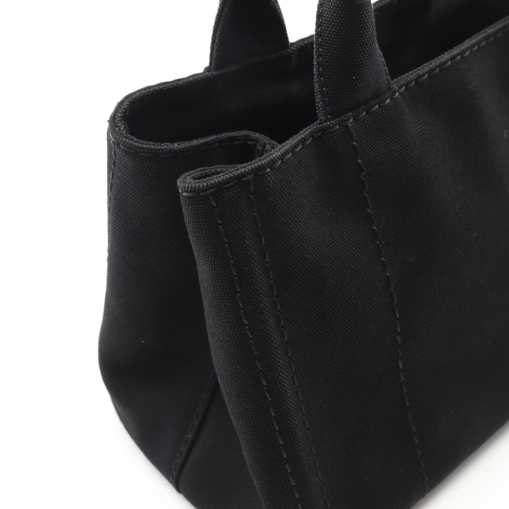 CANAPA カナパ ハンドバッグ トートバッグ キャンバス ブラック 2WAY プラダ バッグ PRADA