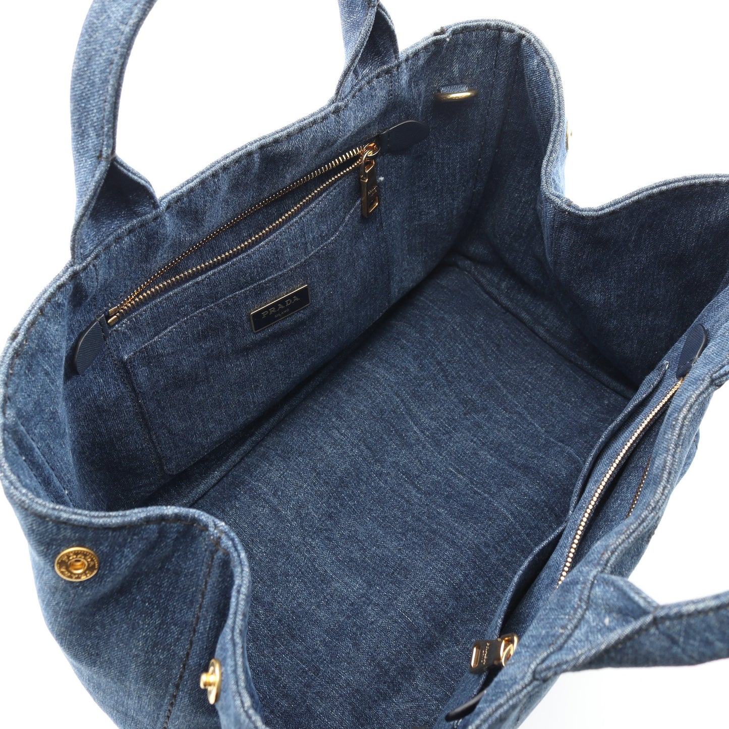 CANAPA カナパ ハンドバッグ トートバッグ デニム インディゴブルー 2WAY プラダ バッグ PRADA
