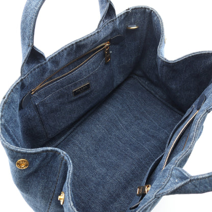 CANAPA カナパ ハンドバッグ トートバッグ デニム インディゴブルー 2WAY プラダ バッグ PRADA