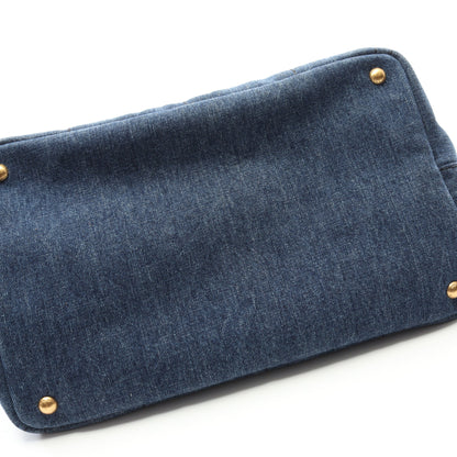 CANAPA カナパ ハンドバッグ トートバッグ デニム インディゴブルー 2WAY プラダ バッグ PRADA
