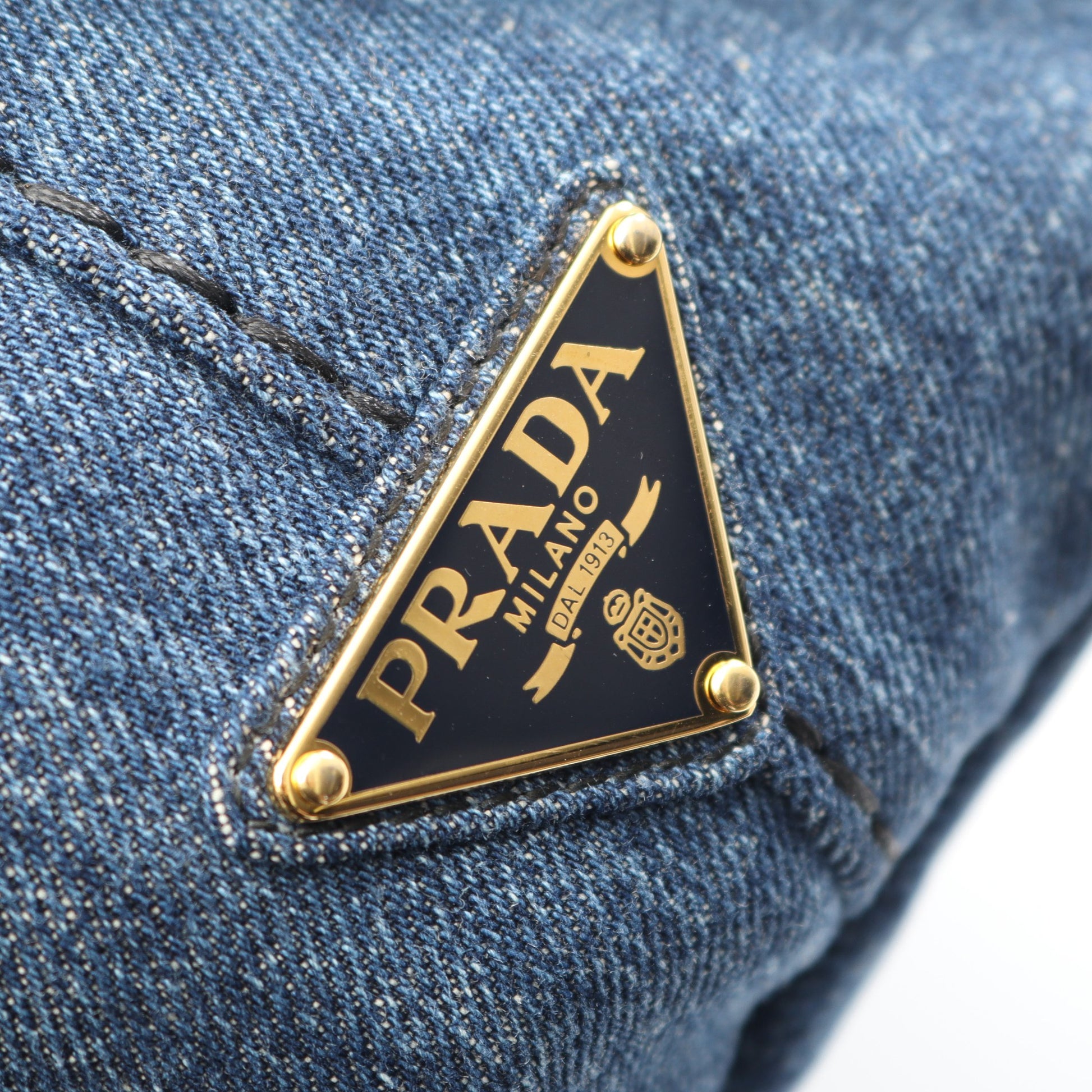 CANAPA カナパ ハンドバッグ トートバッグ デニム インディゴブルー 2WAY プラダ バッグ PRADA