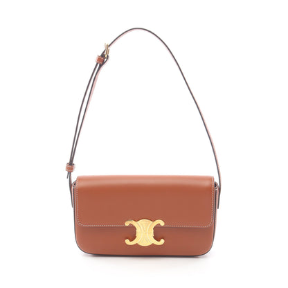 クロード トリオンフ ショルダーバッグ レザー ブラウン セリーヌ バッグ CELINE