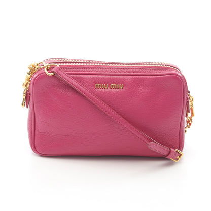 MADRAS マドラス ショルダーバッグ レザー ピンクパープル ミュウミュウ バッグ miu miu