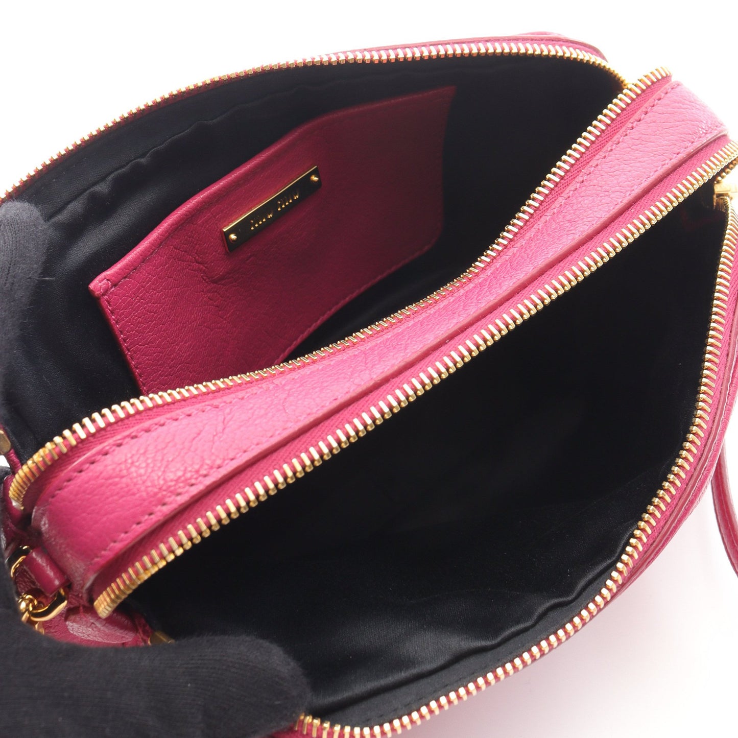 MADRAS マドラス ショルダーバッグ レザー ピンクパープル ミュウミュウ バッグ miu miu