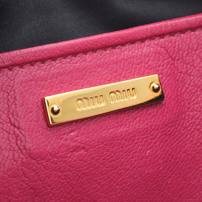 MADRAS マドラス ショルダーバッグ レザー ピンクパープル ミュウミュウ バッグ miu miu